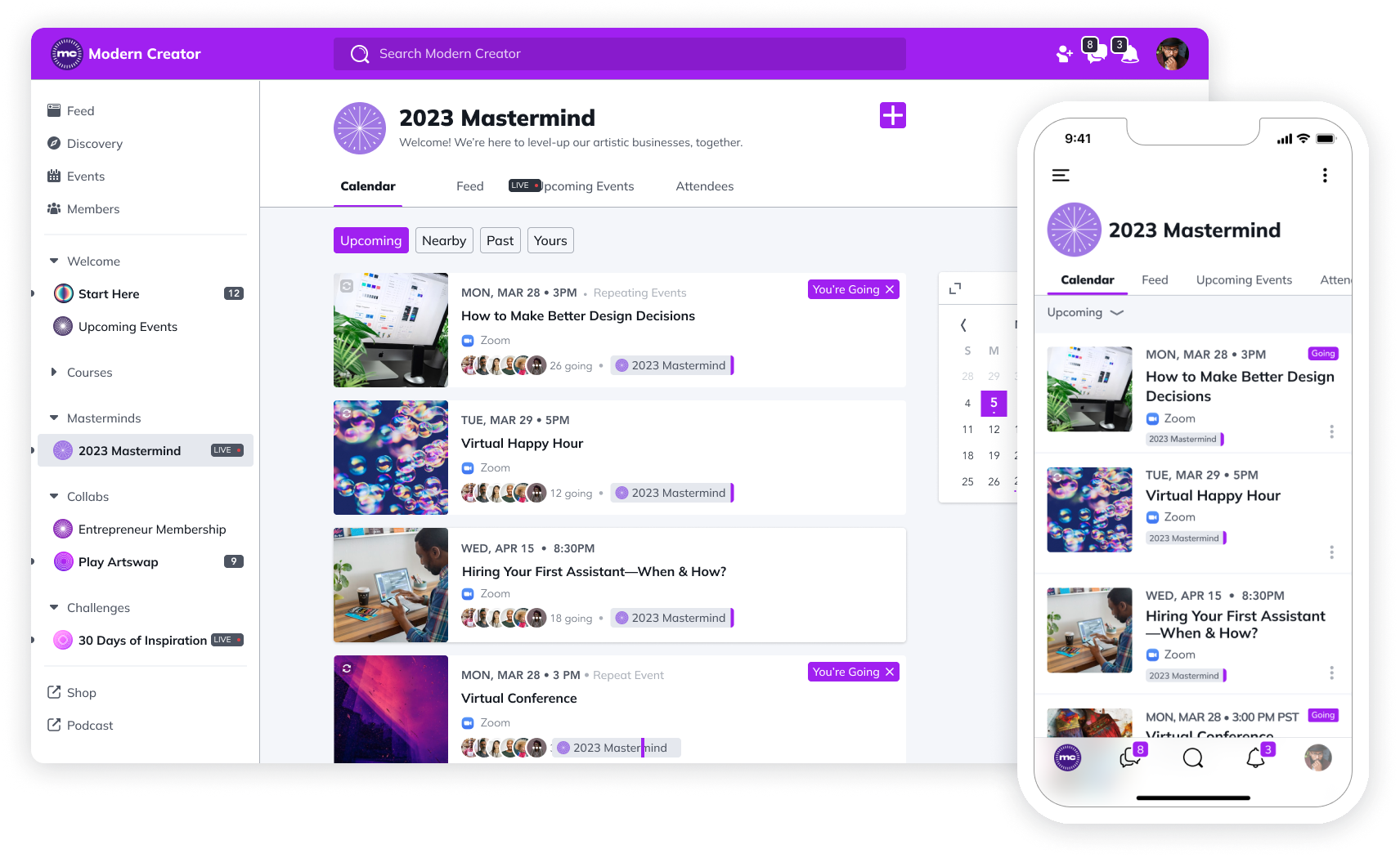 Mighty Networks - Graphics - MC - Mastermind EventSeries Paired Light