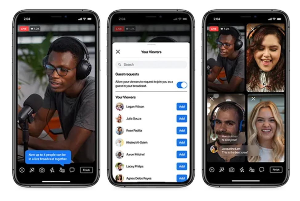 Facebook livestreaming