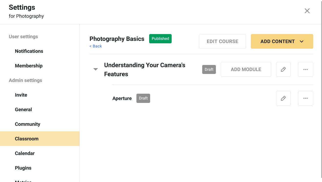 Skool - course builder