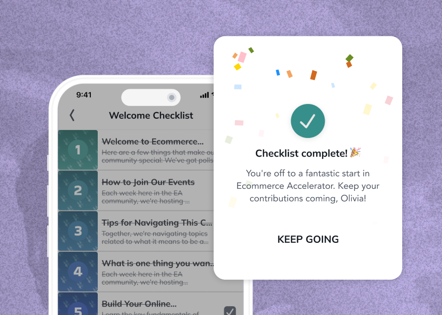 Features - Welcome Checklist
